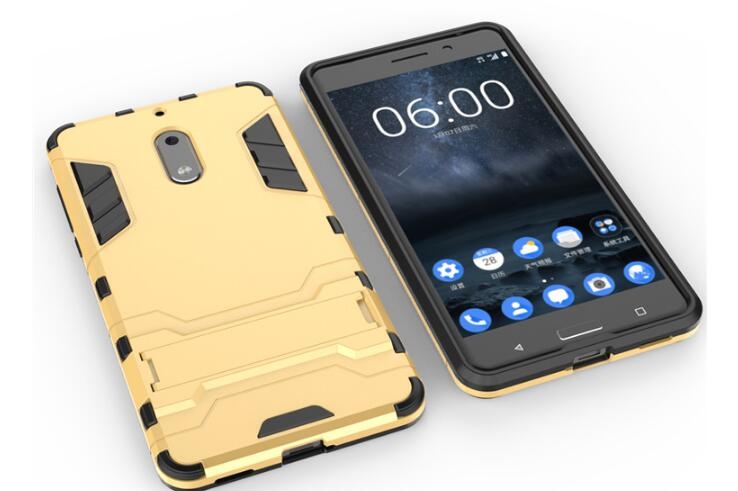 Nokia 6 case Dual Defender Hybrid Kickstand Case