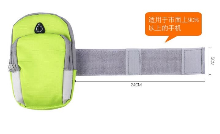 Sports Running Zipper 2 Layer Arm Bag