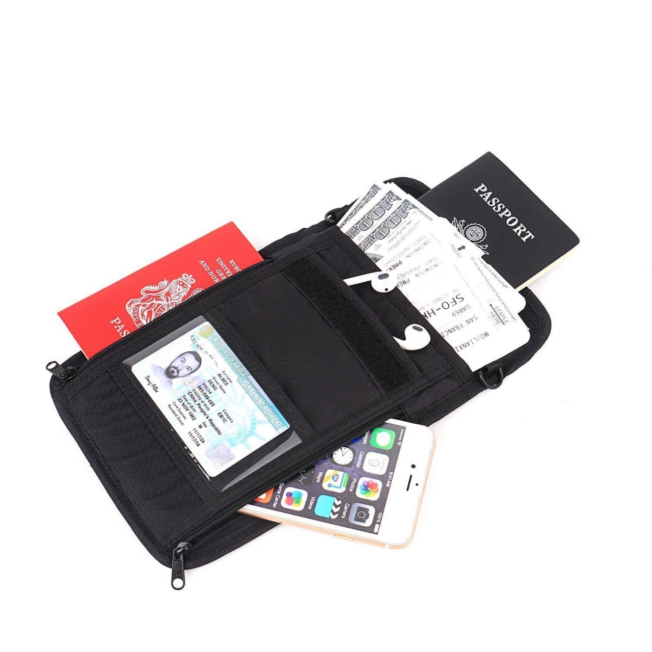 Passport Holder Travel Neck Pouch