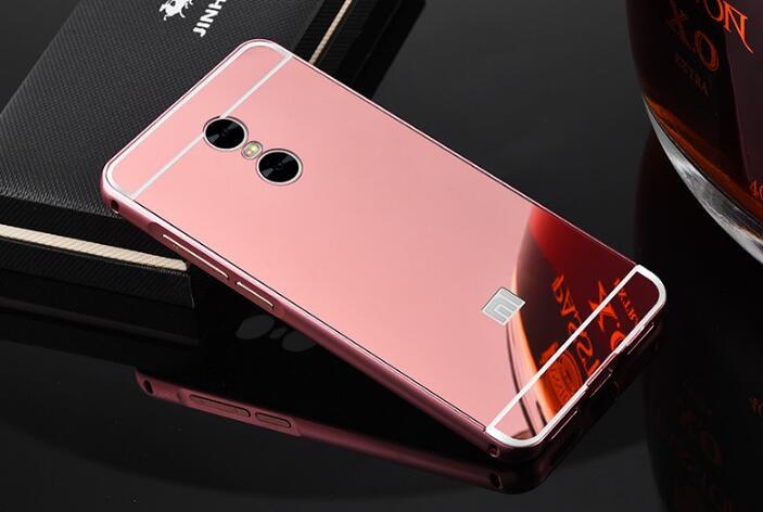 Xiaomi Note 4X case Slim Metal bumper with mirror back cover case