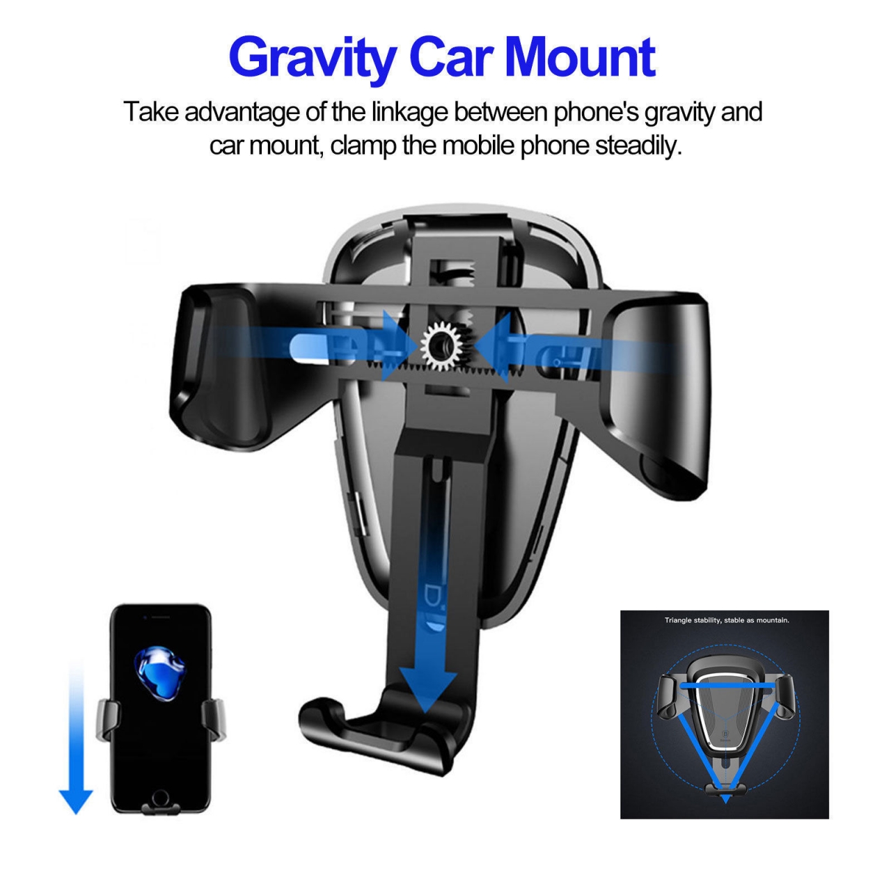 Gravity Car Mount Air Vent Holder for Universal Cellphone GPS Baseus