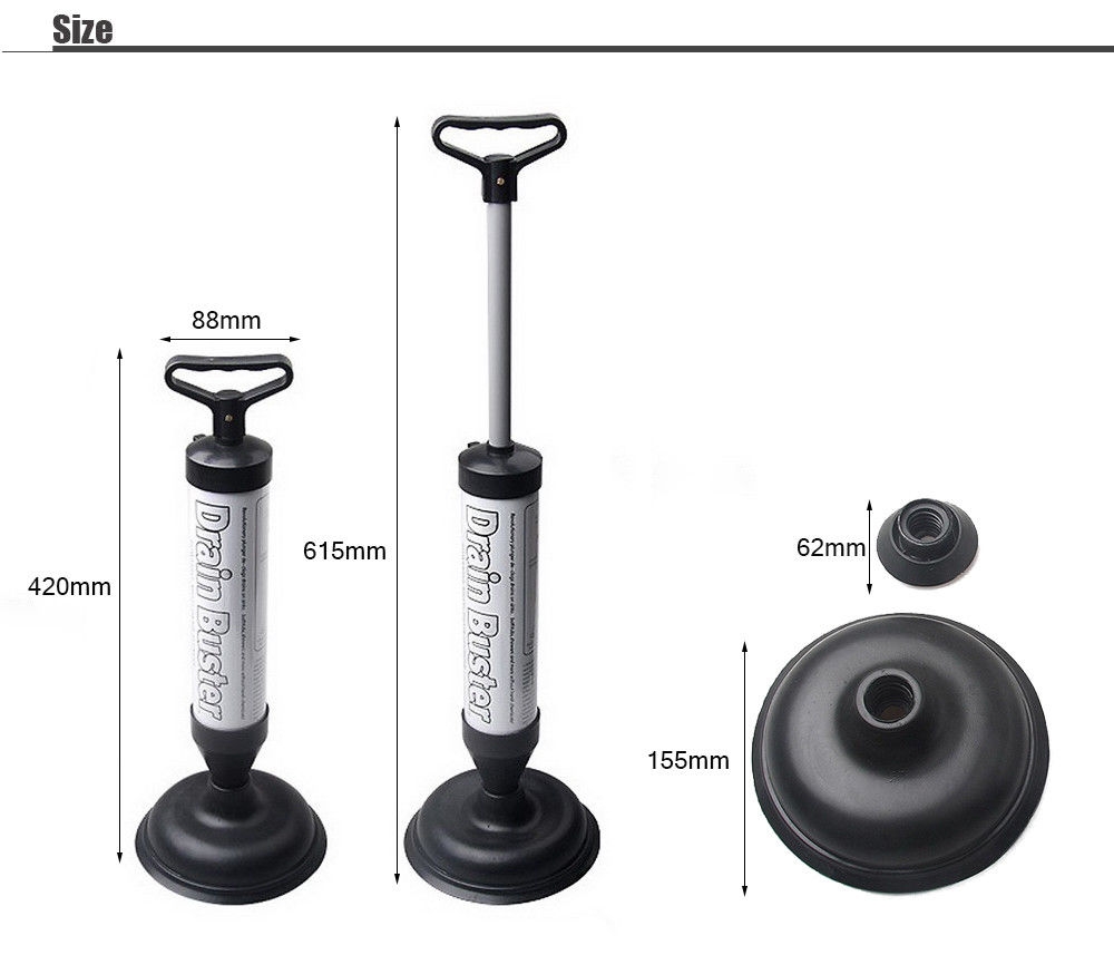 Powerful Manual Drain Buster Sink Cleaning Tool