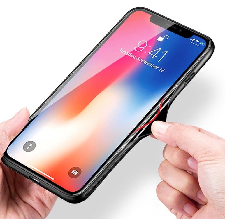 iPhone XS Max Tempered Glass Case Hard Shockproof Armor Back Cover