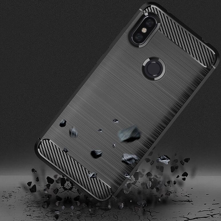 Xiaomi Redmi Note 6 Pro Case Carbon Fibre Shockproof Armour Case