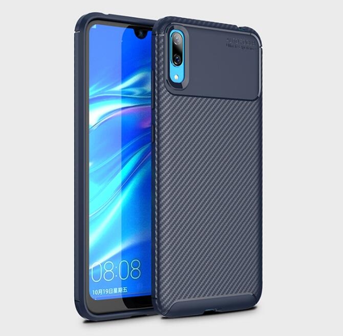 Huawei Y7 Pro 2019 case impact proof rugged case with carbon fiber