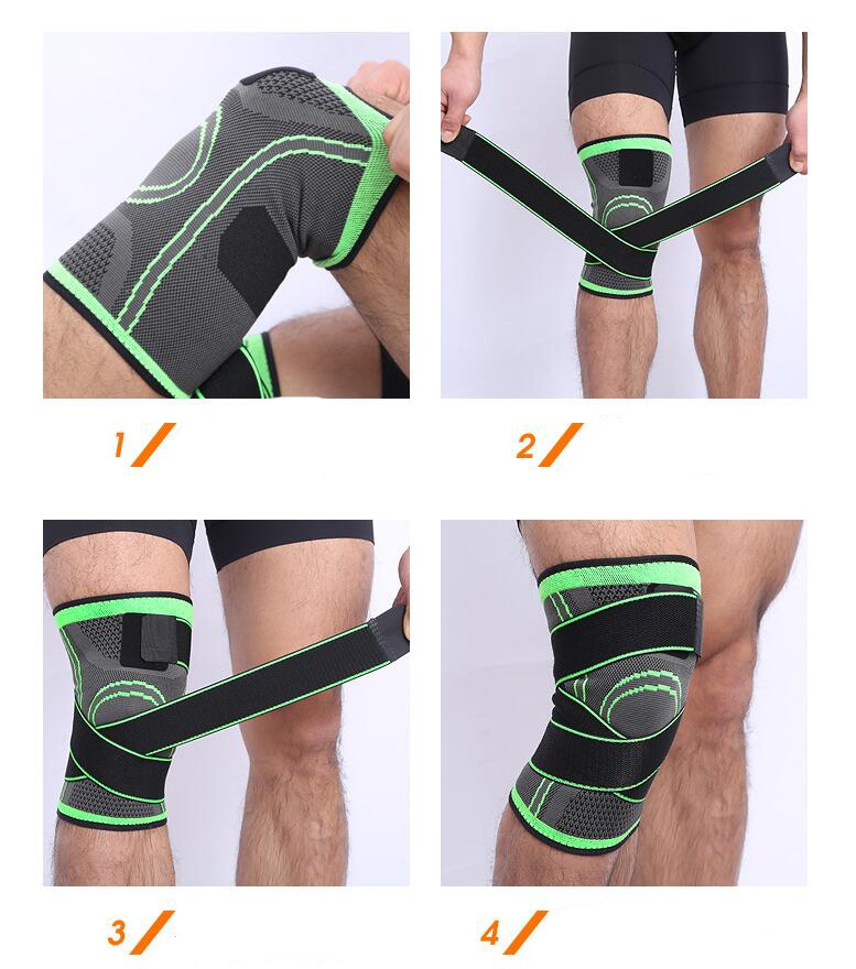 Knee Brace Support with Adjustable Compression Straps