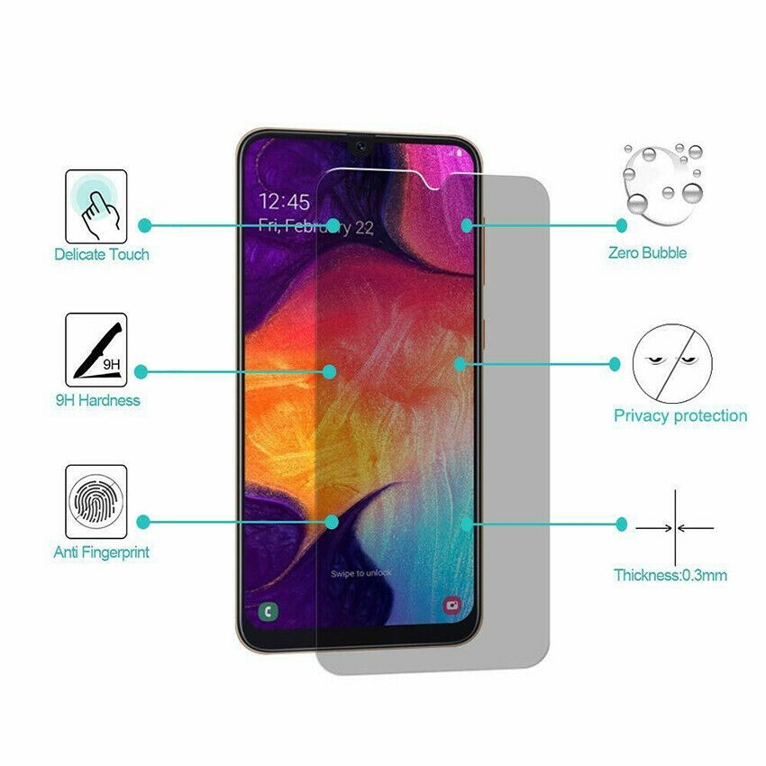 Samsung Galaxy A30 Glass Screen Protector Privacy Anti-Spy