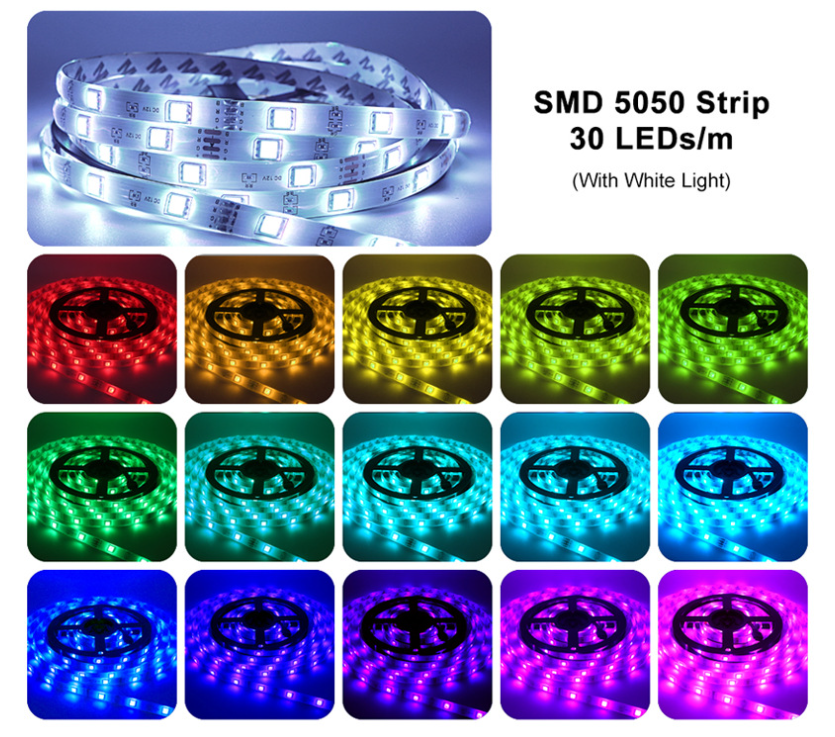 Waterproof LED Strip Light RGB Bluetooth Control 2M