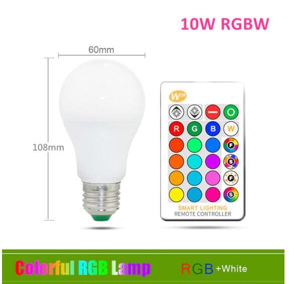 RGB LED Bulb Lights 220V E27 10W