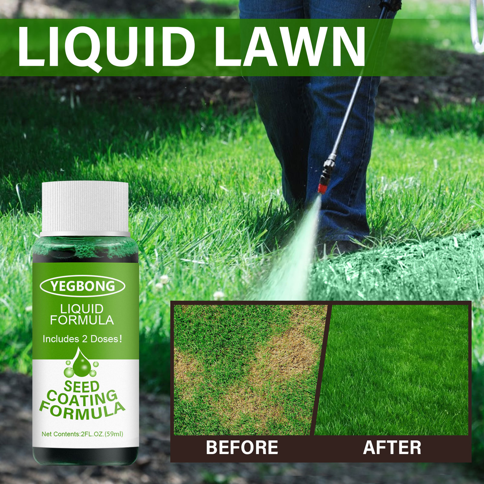 Household Seeding System Liquid Spray Seed Lawn Care