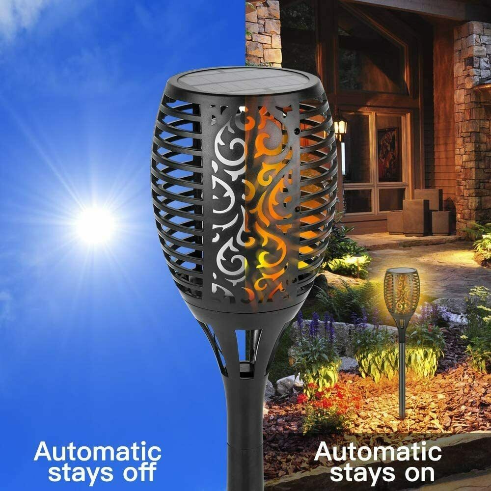 Solar Lights 2Pcs LED Flame Light Torch