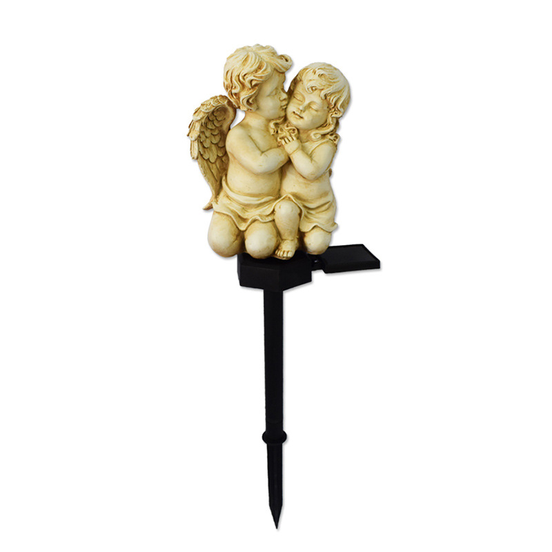 Cuddle Sleeping Angels Cherubs Garden Gnome Statue ornaments With Solar lights