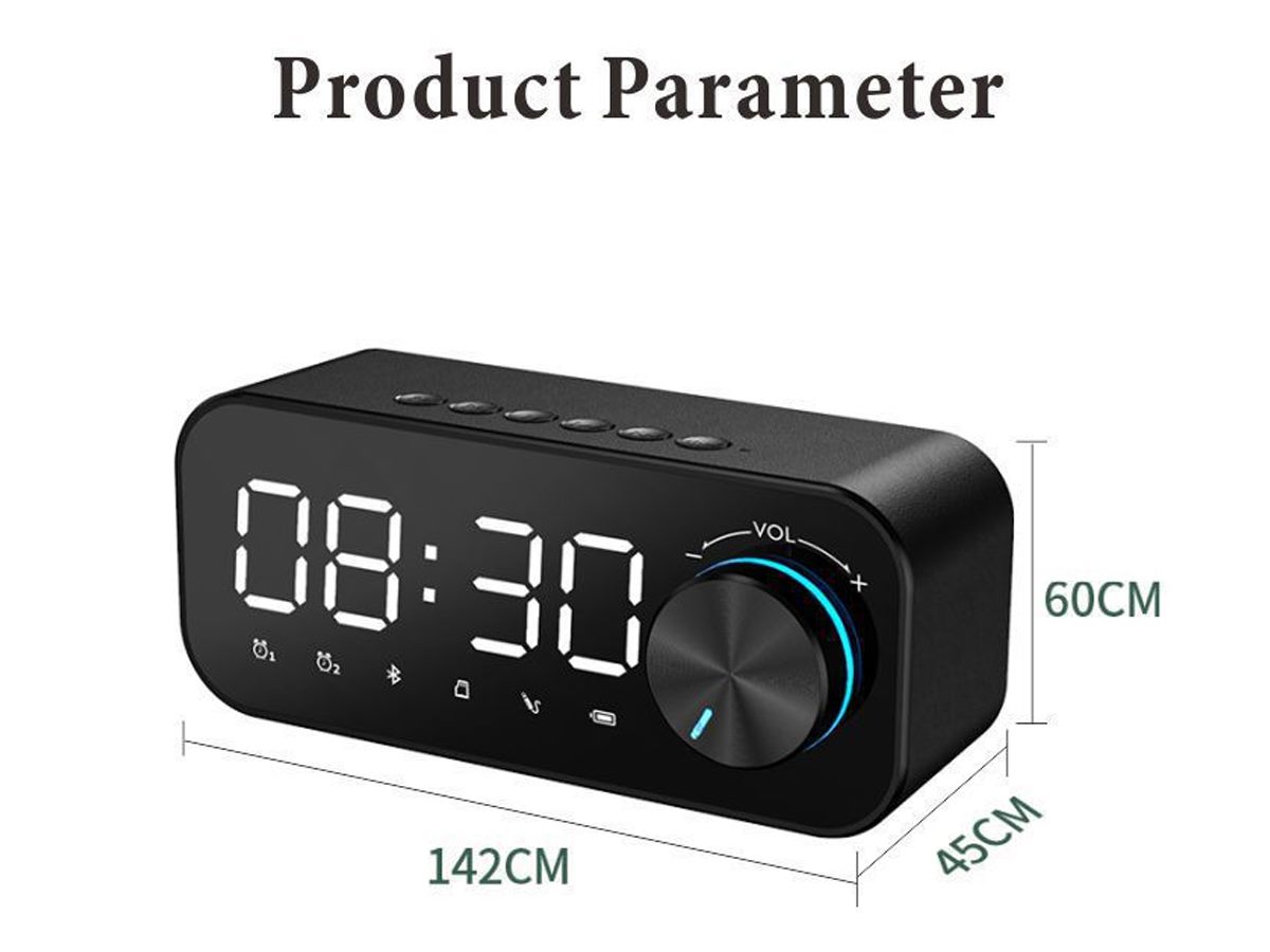 Smart Alarm Clock Bluetooth Speaker