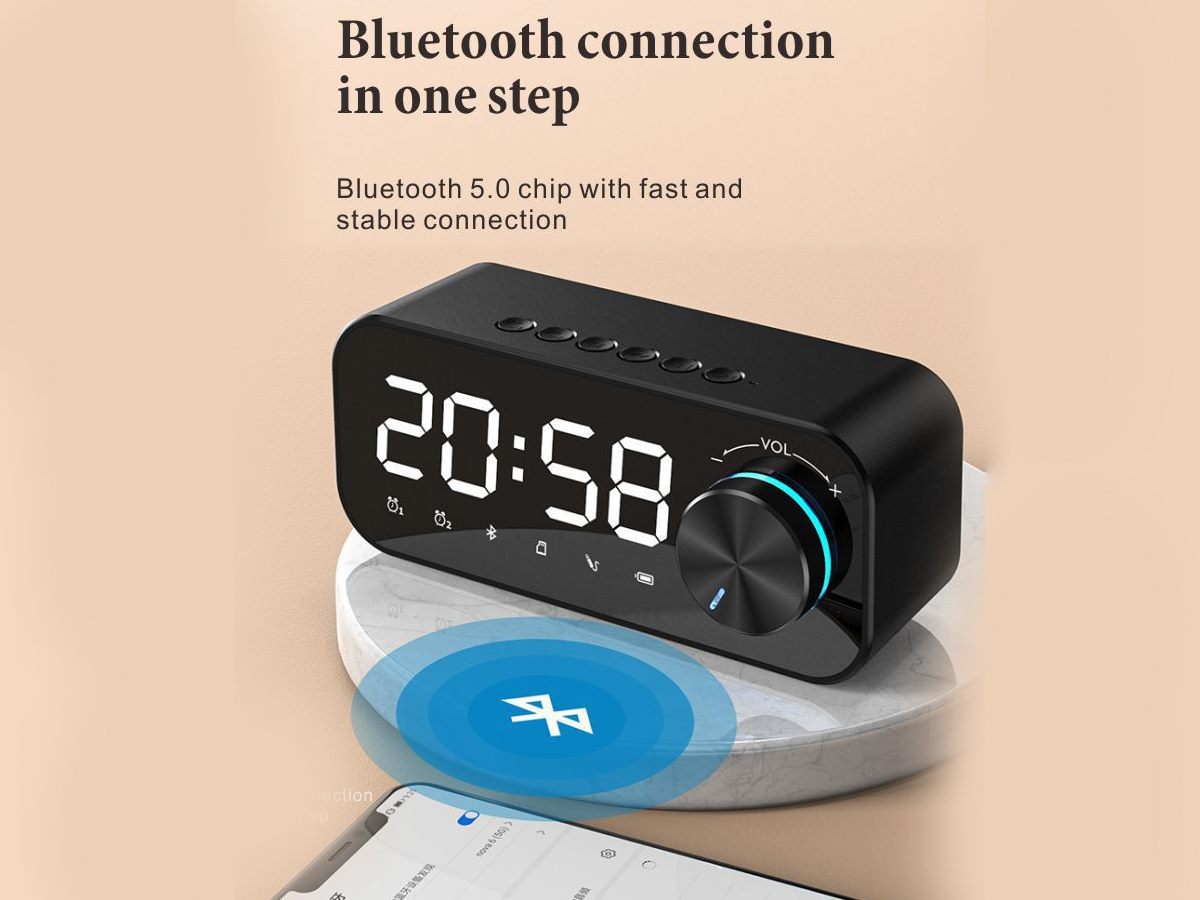 Smart Alarm Clock Bluetooth Speaker