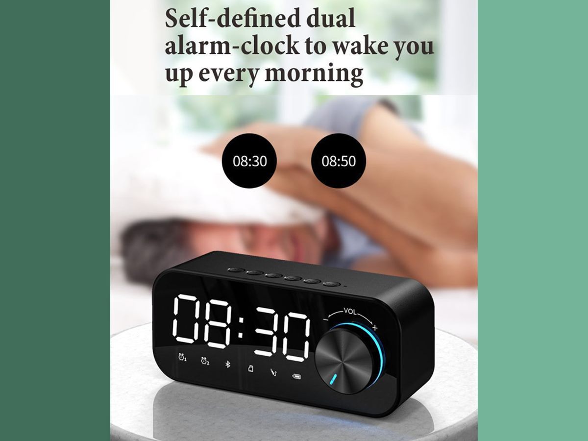 Smart Alarm Clock Bluetooth Speaker