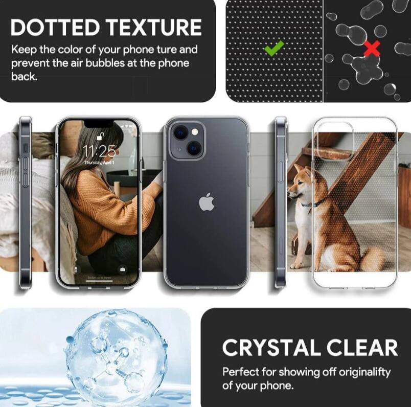 iPhone 15 Pro Case Slim Soft Clear Gel Case